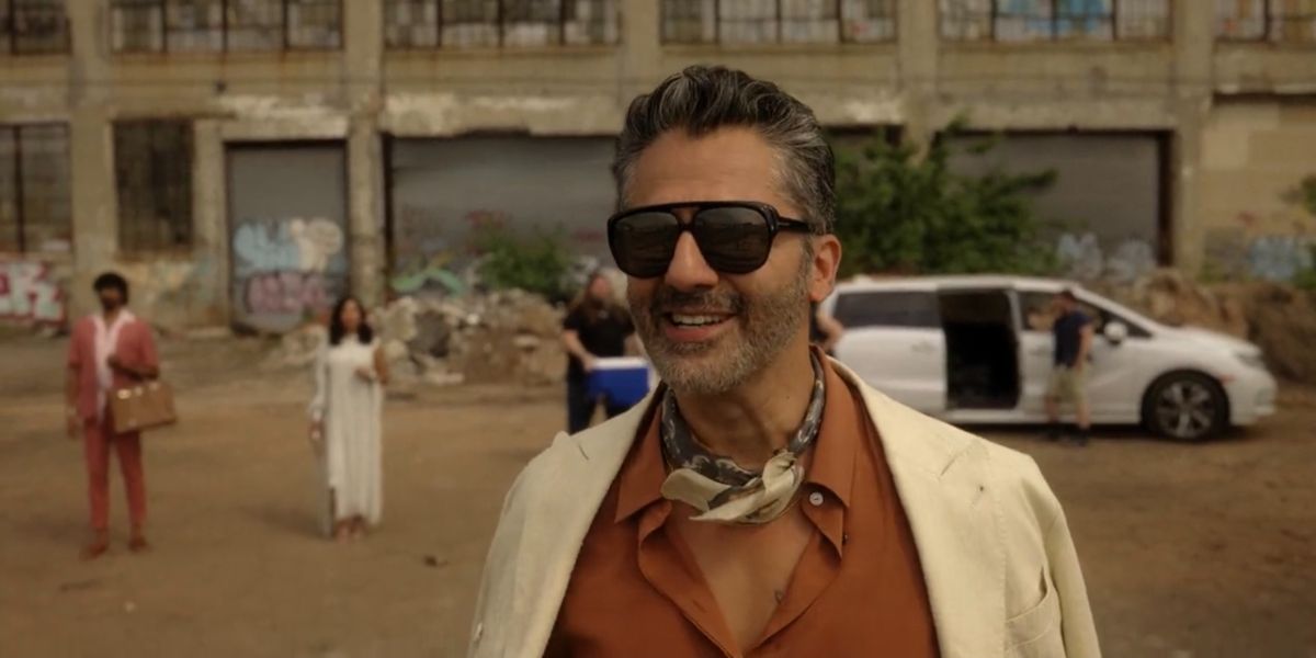 Iranian-American actor Armin Amiri was seen wearing black Tom Ford Jayden TF1103 02A sunglasses in HBO Max series And Just Like That, season 3 episode 3, as Ravi Gordy