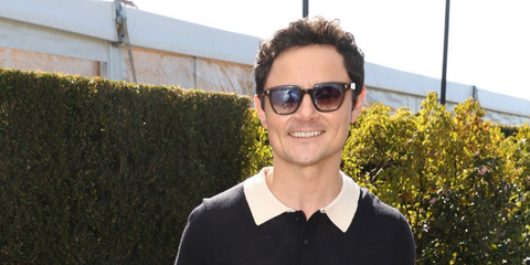 Actor Arturo Castro was seen wearing olive Garrett Leight Broadway 2042 OLIO/SFOLVLM sunglasses at the Apple TV Press Day in Santa Monica, February 2026.