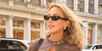 American country singer Ashley Cooke was seen wearing black Prada PR B06S 16K08Z sunglasses in her Instagram post, October 2025.