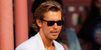 Austin Butler wore the iconic Ray-Ban Wayfarer 2140 901 Black sunglasses on the set of Miami Vice '85 in October 2026