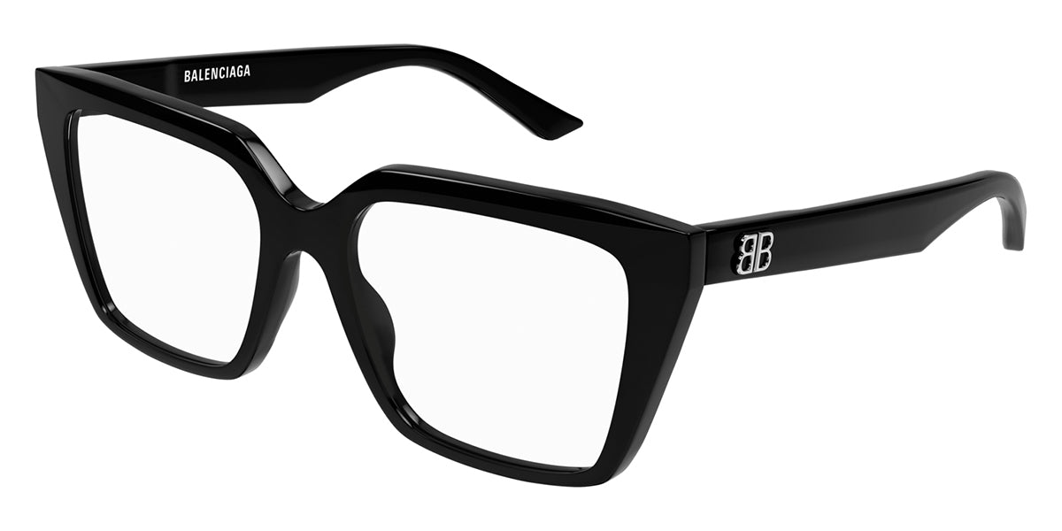 Balenciaga BB0130O 001 Black Square Glasses | Fast Shipping - US