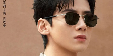 Chinese actor Bai Jingting was seen wearing black and silver Montblanc MB0392SA 002 sunglasses. Shop online now on Pretavoir