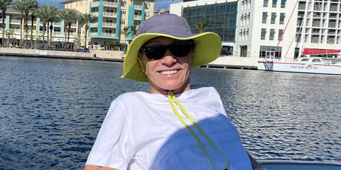 Businesswoman and Shark Tank investor Barbara Corcoran was seen wearing black Ray-Ban New Wayfarer 2132 901/58 Polarised sunglasses in Cayman Island. Shop online now on Pretavoir