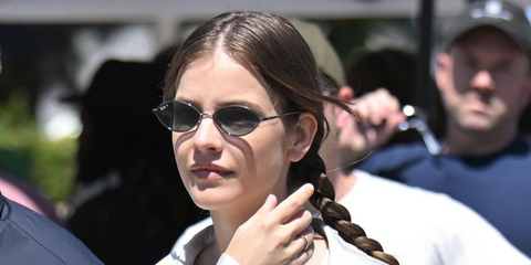 Hungarian supermodel Barbara Palvin was seen wearing Ray-Ban Kai RB 3757 004/2V Polarised sunglasses in Los Angeles, June 2025. Shop online now on Pretavoir