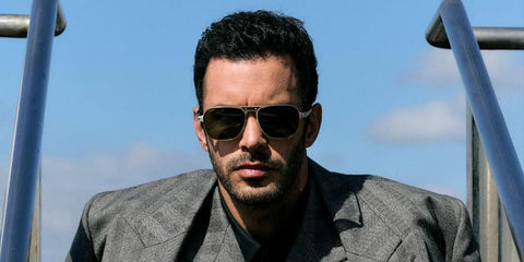 Turkish actor Baris Arduc was seen wearing gold and silver Cartier CT0532S 001 sunglasses in an Elle Man Arabia feature, October 2025.
