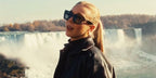 Becky Hill was seen wearing black Bottega Veneta BV1212S 001 square sunglasses in her music video Swim