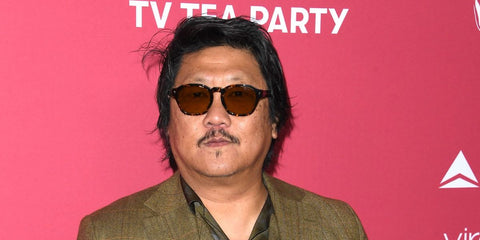 Actor Benedict Wong was seen wearing tortoiseshell Prada PR A16S 14O60F Photochromic sunglasses with brown lenses at the 2024 BAFTA TV Tea Party in Los Angeles