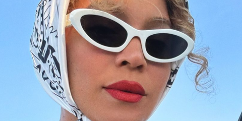 Beyonce wears Miu Miu 09YS sunglasses in Instagram post on boat - 26th June 2024 - buy online.