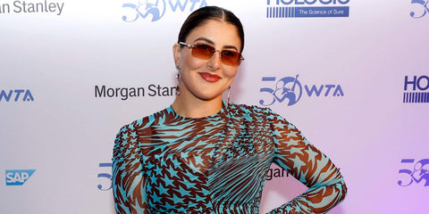 Tennis player Bianca Andreescu was seen wearing Gucci GG1221S 002 sunglasses at the WTA50 Anniversary Gala in New York City, August 2023.