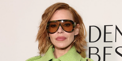 Actress and singer Billie Piper was seenw earing green tortoise Gucci GG2164S 006 sunglasses with brown lenses at the "Road To Golden Globes" Kick-Off Party during the 2026 Toronto International Film Festival