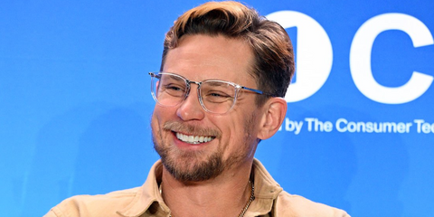 Actor Billy Magnussen was seen wearing transparent Ray-Ban RB 4451V 2001 optical glasses at CES International Day 1 in Las Vegas, for Variety's  'First Look: Go Behind the Scenes of The Audacity' panel.