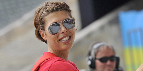 Croatian former high jump champion Blanka Vlasic was seen wearing Ray-Ban Aviator Silver Mirror RB 3025 W3277 sunglasses at the 2009 IAAF World Athletics Championships in Berlin, Germany