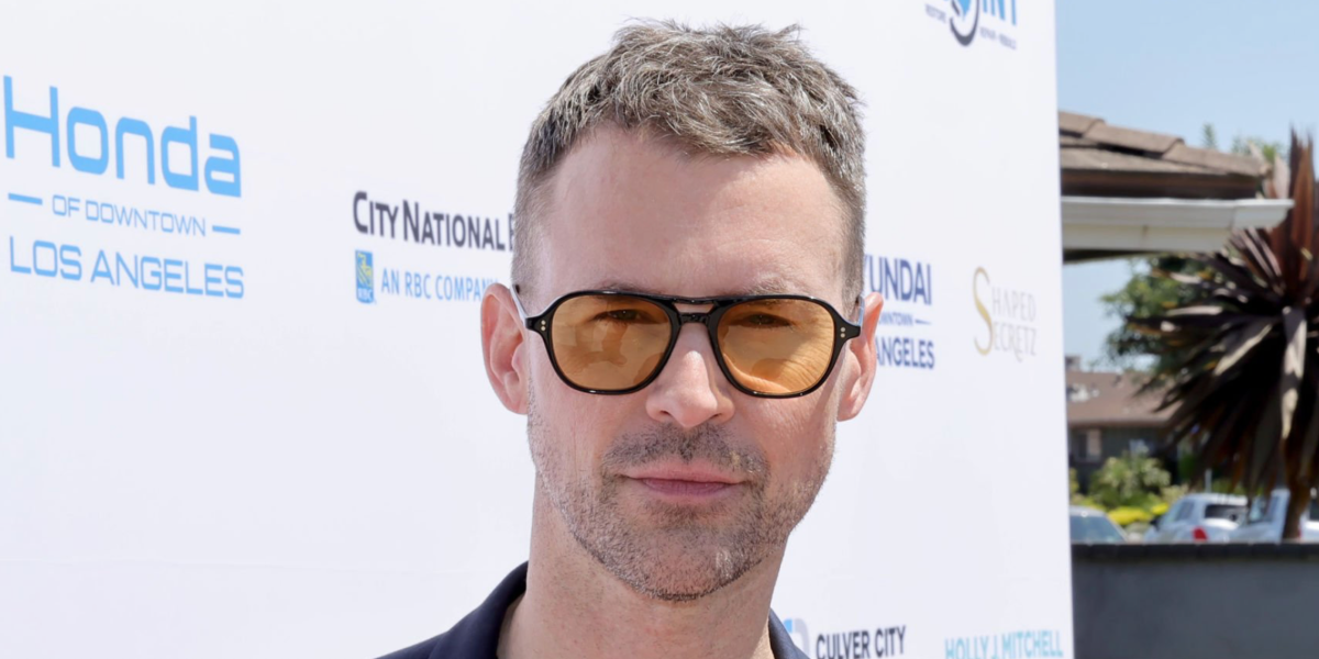 Celebrity stylist Brad Goreski was seen wearing black Garrett Leight Doc 2109 BIO BK/SFDES sunglasses with yellow lenses at A Day With Turning Point - Spring Into Action Gala Community Impact Luncheon in Los Angeles, April 2024