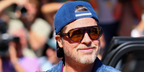 Brad  Pitt was seen wearing striped Prada PR C05S 23G70G sunglasses with green lenses at the San Sebastian Film Festival 2026.