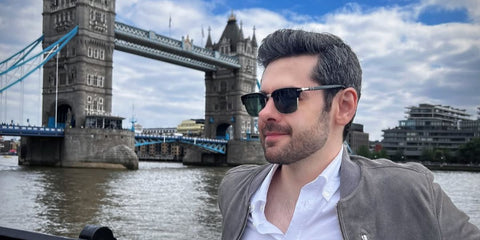 Pretty Little Liars actor Brendan Robinson was seen wearing black Persol 3327S 95/31 half-rim sunglasses in London, shared on his Instagram post in May 2025. Shop online now on Pretavoir