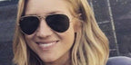 Brittany Snow was seen wearing gold Ray-Ban Aviator RB 3025 001 sunglasses