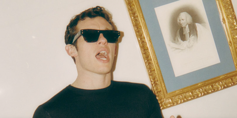 Actor and model Callum Turner was seen wearing tortoiseshell Montblanc MB0253S 002 sunglasses in The Glass Magazine feature, April 2024. Shop online now on Pretavoir