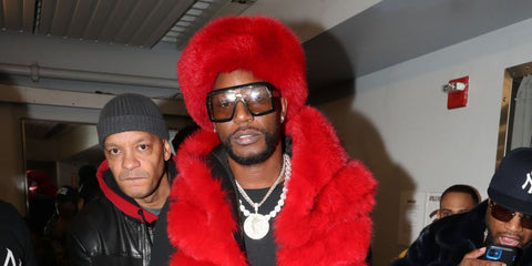 Cam'ron or Cameron Giles was seen wearing Gucci GG0900S 002 sunglasses backstage during Ma$e, Cam'ron And Jadakiss Live At The Apollo Theater in New York City, January 2023