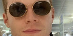 Actor Cameron Monaghan was seen wearing Ray-Ban Oval RB 3547 001/31 sunglasses in a social media post