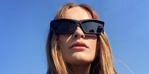 Camille Razat is seen wearing Givenchy Giv Cut GV40049I 02A sunglasses to attend the brand's Fall/Winter 2023 fashion show in Paris