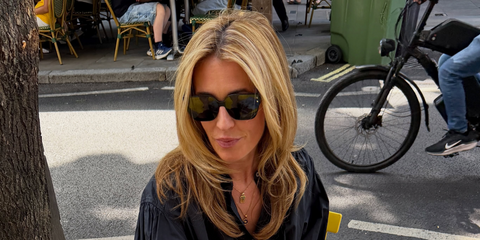 Cat Deeley was seen wearing black Isabel Marant IM 0104/S 807IR square sunglasses in her Instagram post, July 2026.