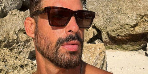 Caua Reymond is seen wearing tortoiseshell Dolce&Gabbana DG4465 502/73 square sunglasses in his Instagram post