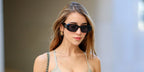 Actress Caylee Cowan was seen wearing black Prada PR 17WS 1AB5S0 Symbole Sunglasses in Los Angeles, January 2024.