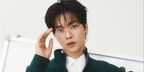 South Korean singer and actor Cha Hak-yeon, widely known as N of K-Pop group VIXX, was seen wearing gold Cartier CT0485O 006 optical glasses with green temples in a Cosmopolitan Korea feature, May 2026.