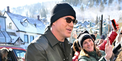 Channing Tatum was seen wearing Giorgio Armani AR8227T 6207/73 sunglasses at the Sundance Film Festival 2026