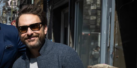 Celebrity and actor Charlie Day was seen wearing tortoiseshell Ray-Ban Wayfarer 2140 902/51 sunglasses with brown gradient lenses in an interview with Willie Geist for Sunday Today, May 2023.