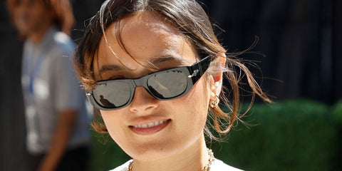 Actress Chase Sui Wonders was seen wearing black Persol 3307S 95/31 sunglasses at the US Open 2025. Shop online now on Pretavoir