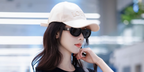 Chinese actress Chen Duling was seen wearing black and havana Loewe Anagram LW40190I 01E oval sunglasses in Shanghai, Junr 2026.