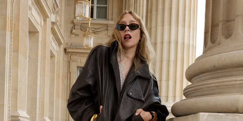 Chloe Sevigny modeled Saint Laurent SL M136 002 sunglasses for the brand's Fall/Winter 2024 campaign