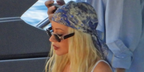 Christina Aguilera was seen wearing black Saint Laurent Sun SL M919 001 sunglasses in Portofino, Italy, September 2026.