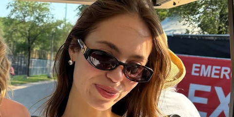 YouTuber and actress Claudia Sulewski was seen wearing dark havana Gucci GG1660S 002 sunglasses in her Instagram post, August 2025. Shop online now on Pretavoir