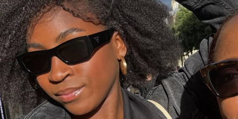 Coco Gauff wears Prada PR A01S 16K08Z sunglasses in her Instagram post