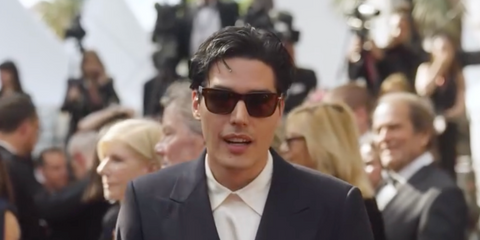 Cristiano Caccamo wears Persol 3348S 24/31 sunglasses at the Cannes Film Festival 2024