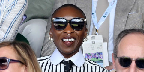 Cynthia Erivo was seen wearing black Ralph Lauren RL8209 5001/8G sunglasses at the Wimbledon Tennis Championships 2025. Shop online now on Pretavoir