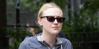 Dakota Fanning was seen wearing black Saint Laurent Sun SL M160 001 sunglasses  on the set of Apple TV new thriller series in New York City, August 2026.