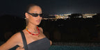 Portuguese actress Daniela Melchior was seen wearing matte black Oakley Fives Squared OO9238 10 sunglasses in her Instagram story, August 2025.