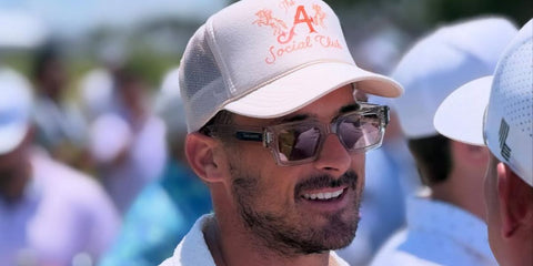 American football wide receiver Danny Amendola was seen wearing transparent Saint Laurent Sun SL 572 003 sunglasses at the LIV Golf League, June 2025. Shop online now on Pretavoir