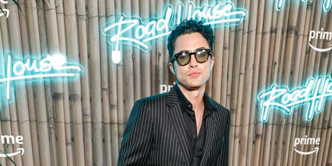 Darren Barnet is seen wearing Oliver Peoples N.01 OV5528U 1731 sunglasses to attend the premiere of Road House