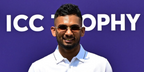 Cpatain of Sri Lanka's cricket team Dasun Shanaka was seen wearing gold Cartier Panthere CT0504S 003 oval sunglasses with brown lenses at the ICC Men's T20 World Cup 2026 trophy unveiling event.