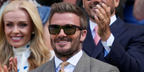 David Beckham was seen wearing tortoiseshell David Beckham DB 1222/S P65UR sunglasses with grey lenses at the Wimbledon Tennis Championships 2026