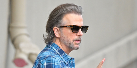 Actor and comedian David Spade was seen wearing striped tortoiseshell Saint Laurent Sun SL 276 Mica 044 sunglasses in Los Angeles, June 2025. Shop online now on Pretavoir