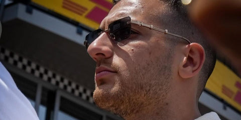 Diogo Dalot wears Balmain Pierre BPS-150E sunglasses to the 2024 Monaco Grand Prix