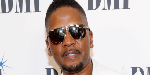 Singer and producer Donald Lawrence was seen wearing Versace 2238 1252/6G sunglasses at the 2026 BMI Trailblazers of Gospel Music Awards