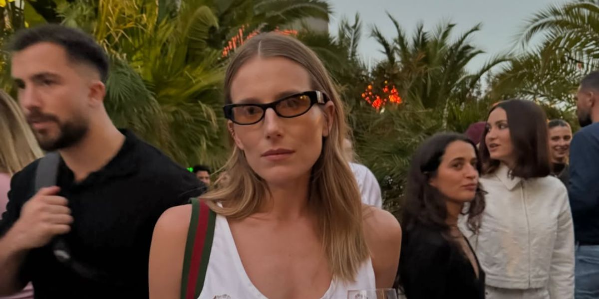Dree Hemingway was seen wearing black Gucci GG1635S 003 cat eye sunglasses in her Instagram post, July 2024