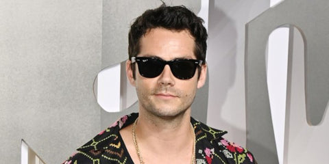 Dylan O'Brien was seen wearing the iconic black Ray-Ban Wayfarer 2140 901/58 Polarised sunglasses to attend the 2022 MTV Video Music Awards