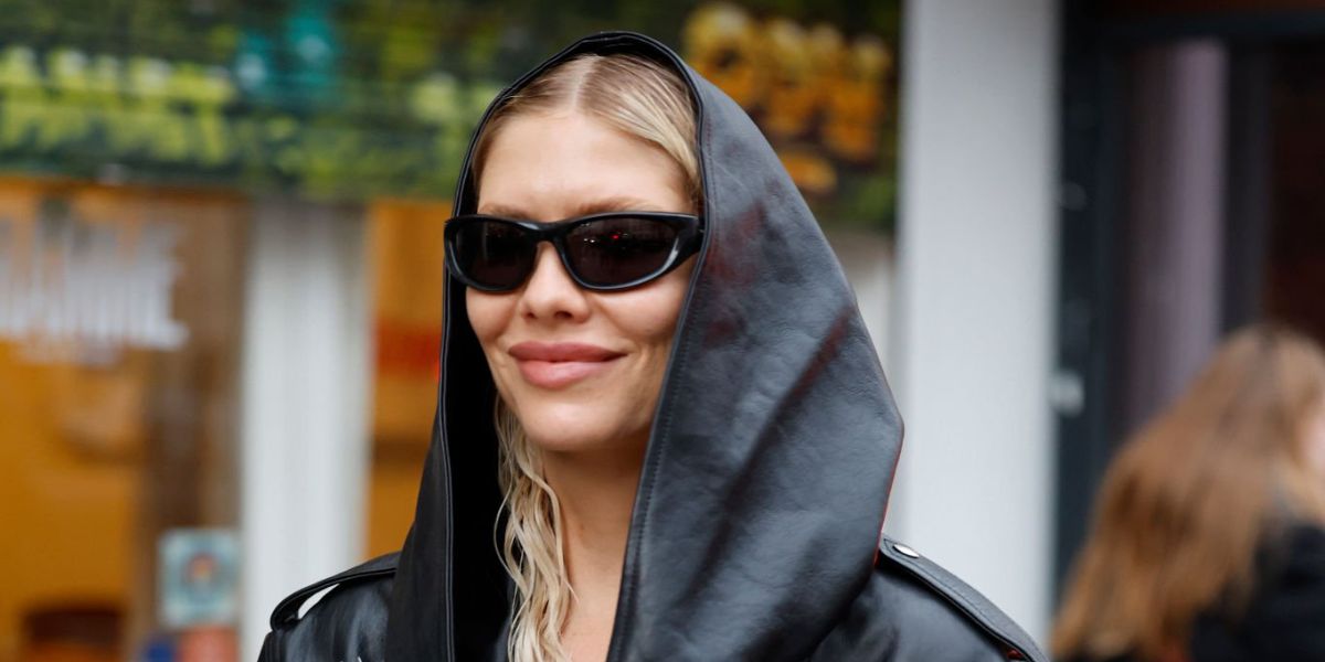 Model and philanthropist Elena Perminova was seen wearing black Bottega Veneta BV1184S 001 sunglasses during Paris Men's Fashion Week, January 2025